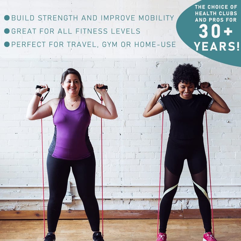 أحزمة مقاومة بمقابض، أحزمة مقاومة فردية، أحزمة تمارين بمقابض، لتدريب المقاومة، العلاج الطبيعي، التمارين المنزلية، اللياقة البدنية، البيلاتس، تدريب قوة الملاكمة (20 رطلاً) - Image 4